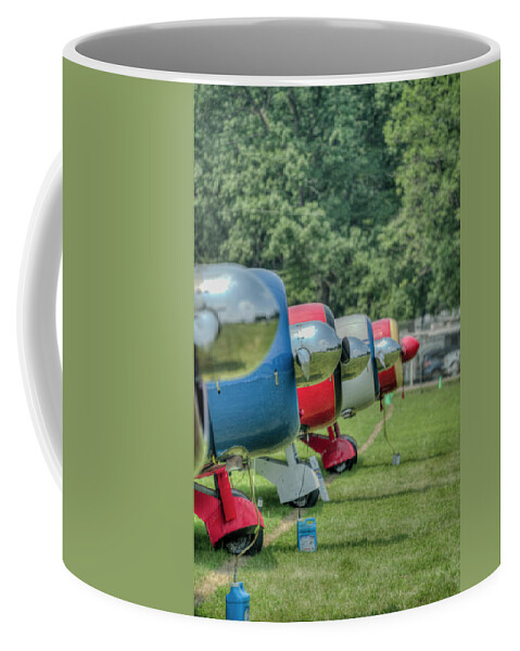 Plane Coffee Mug featuring the photograph Lined Up by Laura Hedien