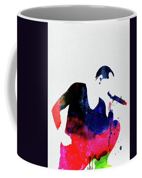 Linkin Park Coffee Mug featuring the mixed media Linkin Park Watercolor by Naxart Studio