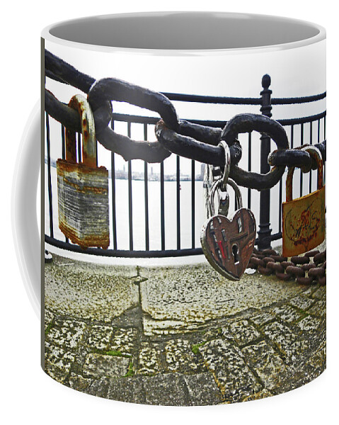 Liverpool Coffee Mug featuring the photograph LIVERPOOL. The Albert Dock. Eternal Love. by Lachlan Main