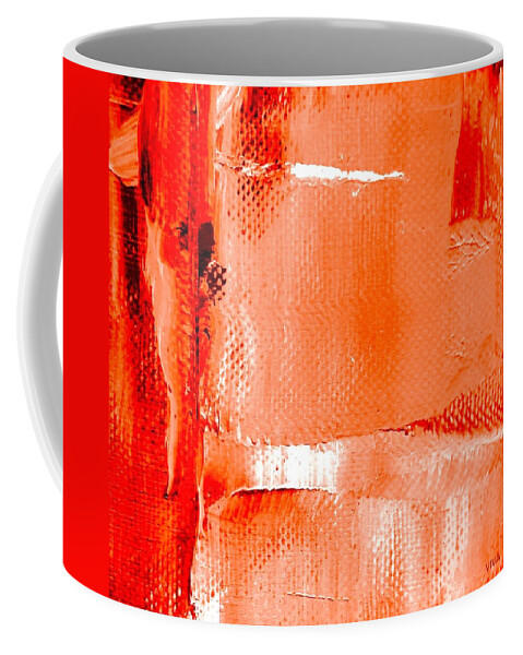 Living Coral Coffee Mug featuring the painting Living Coral Spectrum Abstract by VIVA Anderson