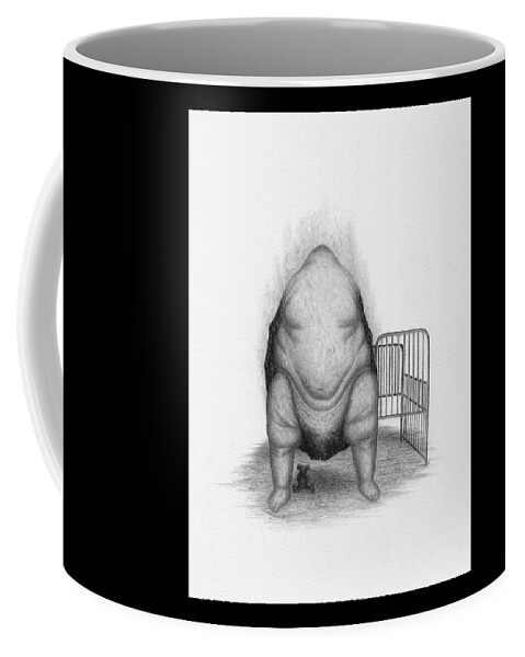 Horror Coffee Mug featuring the drawing Loaded - Artwork by Ryan Nieves