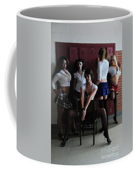 Girl Coffee Mug featuring the photograph Locker Hall Hangout by Robert WK Clark
