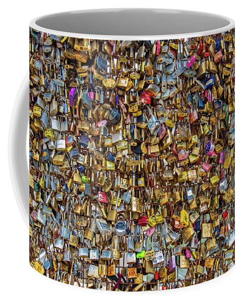 Locks Coffee Mug featuring the photograph Locks of Love for Paris by Darren White