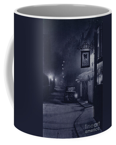 London Coffee Mug featuring the photograph London At Night, Cottage Place, Brompton by Harold Burdekin
