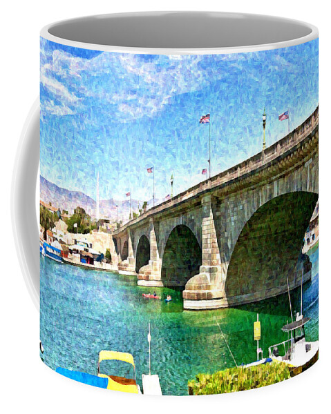 Bridge Coffee Mug featuring the photograph London Bridge in Arizona by Tatiana Travelways