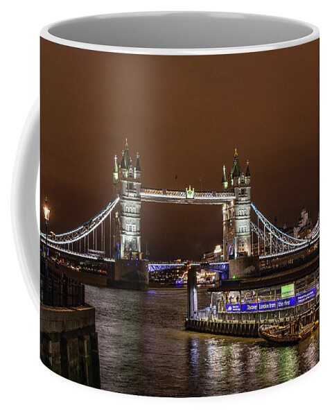 London Coffee Mug featuring the photograph London Tower Bridge at Night by Douglas Wielfaert