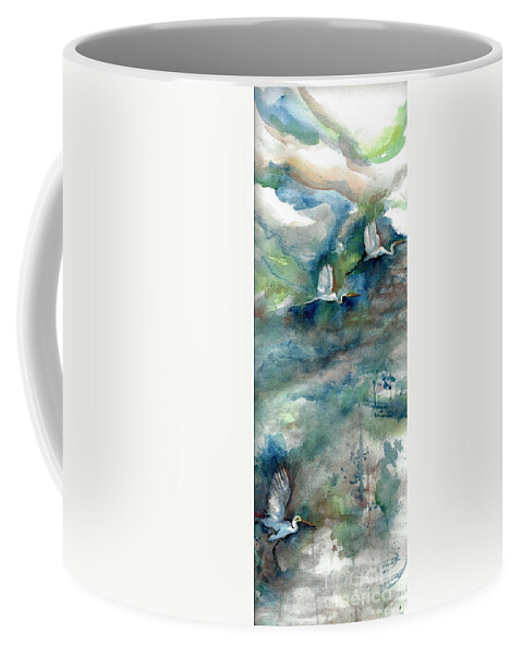 #creativemother Coffee Mug featuring the painting Long Birds by Francelle Theriot