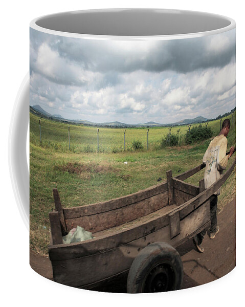 Africa Coffee Mug featuring the photograph Long Hard Road by Mary Lee Dereske