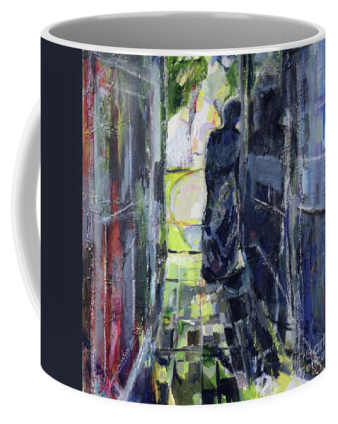 Contemporary Art Coffee Mug featuring the painting Longing, 2008 by Angie Kenber