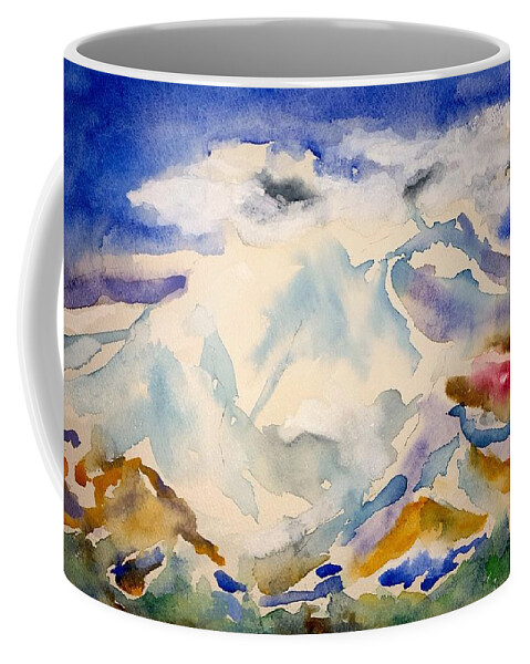Watercolor Coffee Mug featuring the painting Lost Mountain Lore by John Klobucher