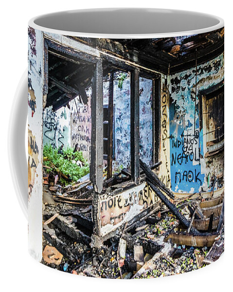 Urbex Coffee Mug featuring the photograph Lost place, Thessaloniki by Lyl Dil Creations