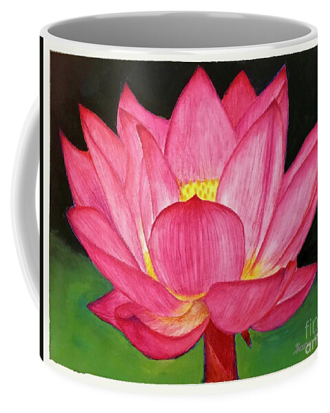 Gary Coffee Mug featuring the painting Lotus Flower by Gary F Richards