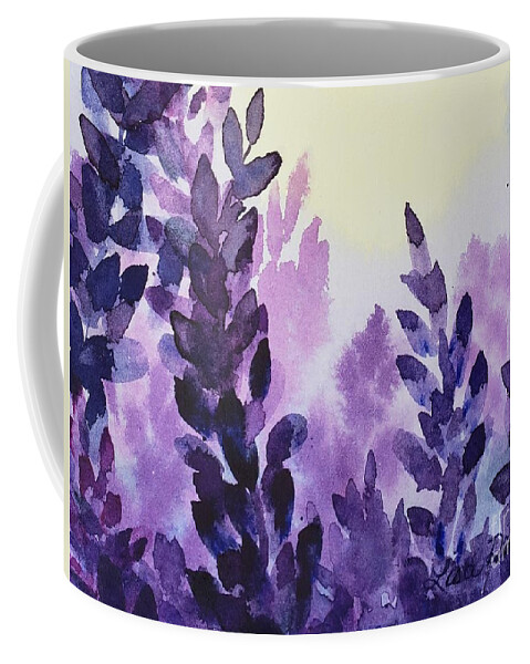 Floral Coffee Mug featuring the painting Lovely Lavender by Lisa Debaets