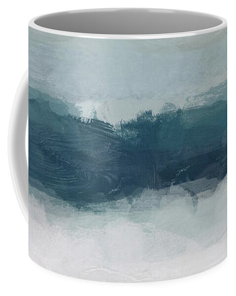 Abstract Painting Coffee Mug featuring the painting Lullaby Waves I by Rachel Elise