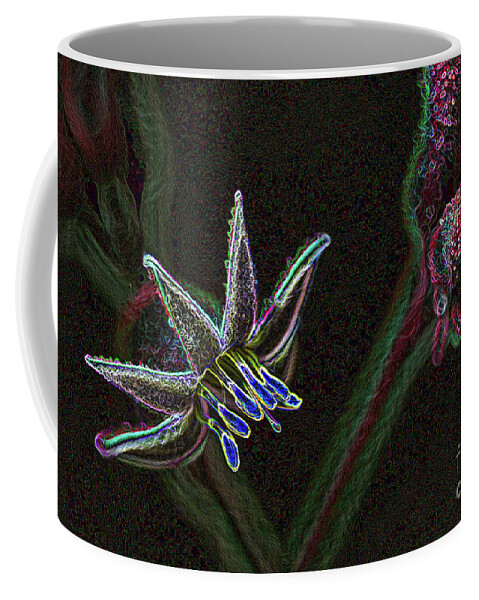 Black Coffee Mug featuring the photograph Luminescent Flora by Roslyn Wilkins