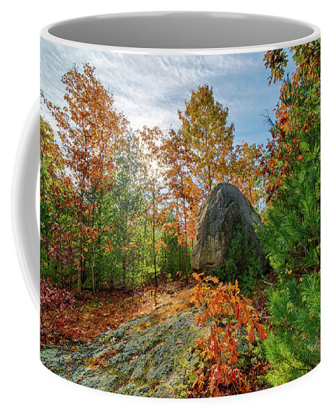 Lynn Coffee Mug featuring the photograph Lynn Woods Dungeon Rock Fall Foliage Lynn Massachusetts by Toby McGuire