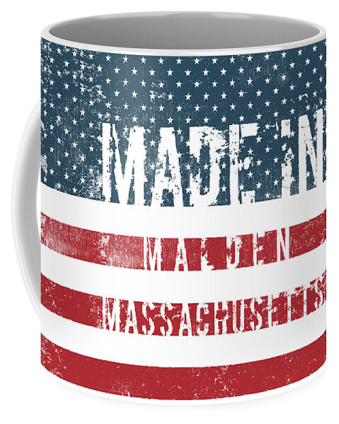 Malden Coffee Mug featuring the digital art Made in Malden, Massachusetts #Malden by TintoDesigns