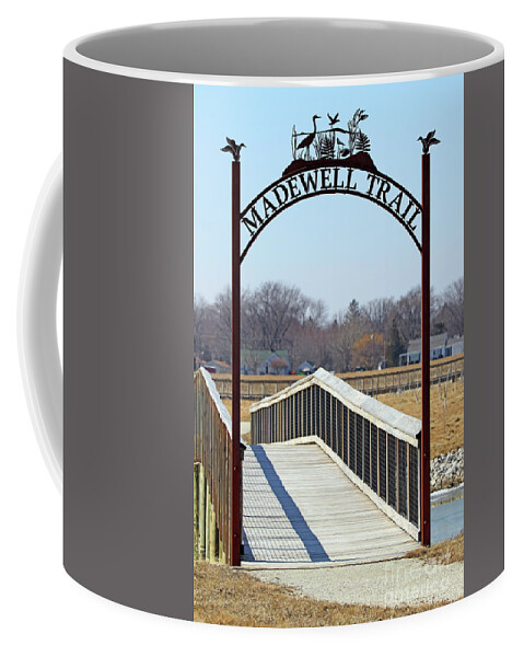 Madewell Trail Coffee Mug featuring the photograph Madewell Trail at Howard Marsh Metropark 9651 by Jack Schultz