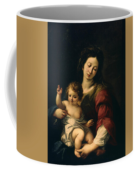17th Century Art Coffee Mug featuring the painting Madonna and Child by Carlo Francesco Nuvolone