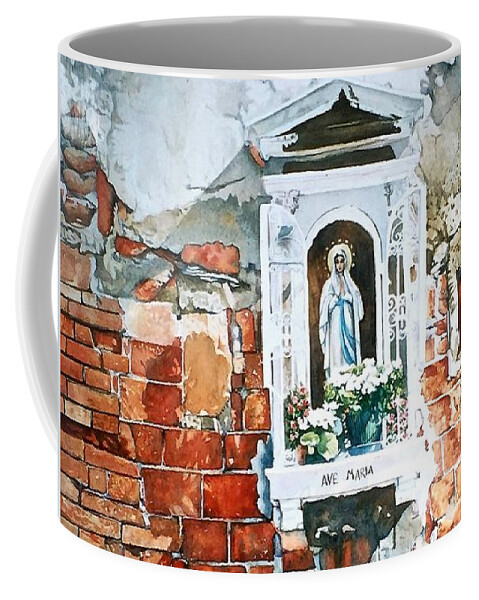 Canals Coffee Mug featuring the painting Madonna in Venice by Francoise Chauray