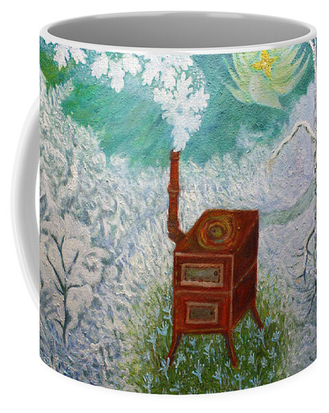 Magical Unrealism Coffee Mug featuring the painting Magical unrealism by Elzbieta Goszczycka