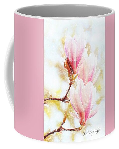 Magnolia Coffee Mug featuring the pastel Magnolias are blooming again, it must be Spring by Chris Armytage