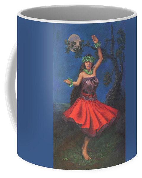Full Coffee Mug featuring the painting Mahina by Megan Collins