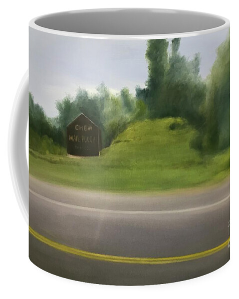 Mail Pouch Barn Coffee Mug featuring the painting Mail Pouch Barn by Sheila Mashaw