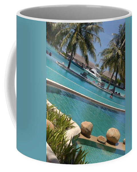 Water Coffee Mug featuring the photograph Maldivies by Aswini Moraikat Surendran