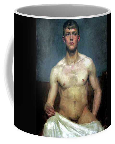 Marcellus Coffee Mug featuring the painting Male Nude Study by Marcellus Imbs