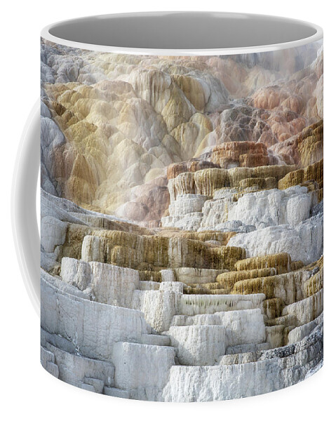 Castle Coffee Mug featuring the photograph Mammoth Hot Springs Terrace - 4 by Alex Mironyuk
