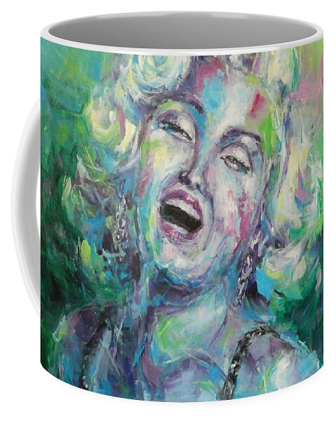 Marilyn Coffee Mug featuring the painting Marilyn #2 by Dan Campbell