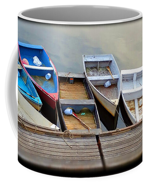 Boats Coffee Mug featuring the photograph Mariner's Que by Vicky Edgerly