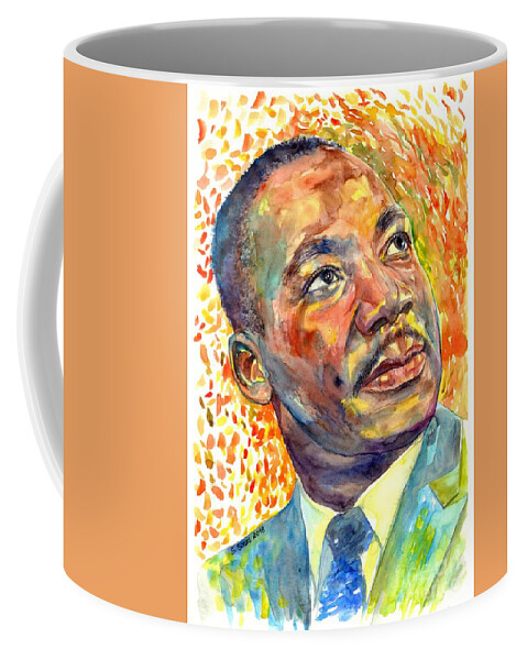 Martin Luther King Jr Coffee Mug featuring the painting Martin Luther King Jr portrait by Suzann Sines