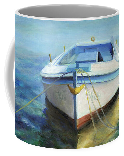 Seascape Coffee Mug featuring the painting Martinscica by Joe Maracic