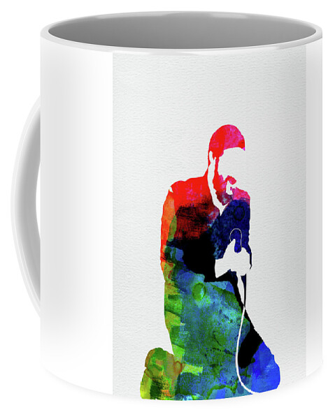 Marvin Gaye Coffee Mug featuring the mixed media Marvin Gaye Watercolor by Naxart Studio