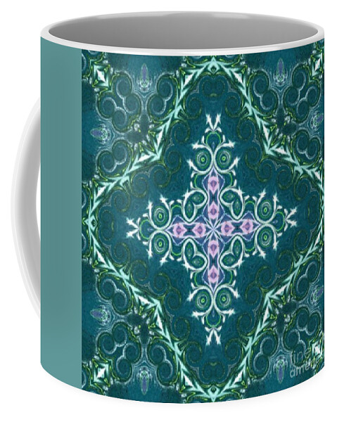 Blue Coffee Mug featuring the digital art Merrymas by Designs By L