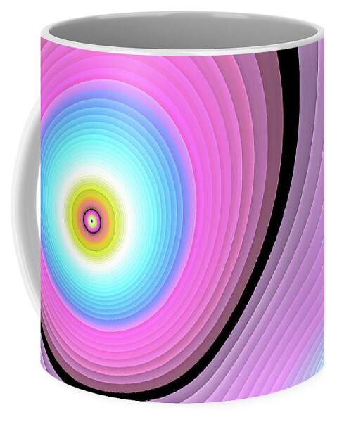Fractal Coffee Mug featuring the digital art Massive Hurricane Pink by Don Northup