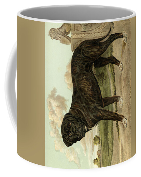 Animal Coffee Mug featuring the painting Mastiff by Vero Shaw