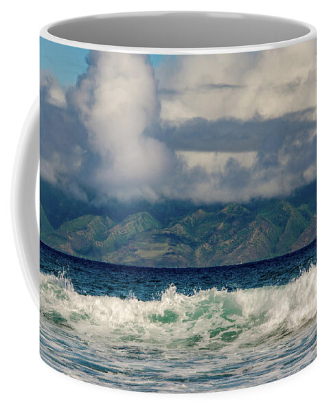 Hawaii Coffee Mug featuring the photograph Maui Breakers II by Jeff Phillippi