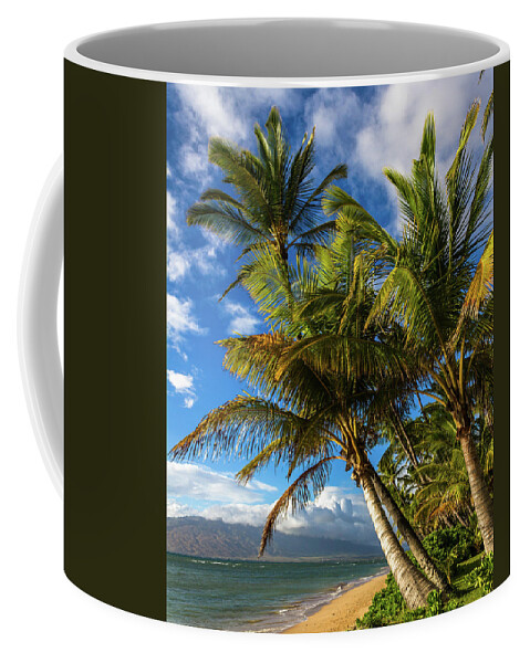 Beach Coffee Mug featuring the photograph Maui Palm trees by Chris Spencer