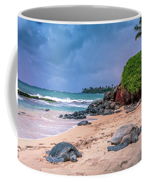 Maui Turtles Coffee Mug featuring the photograph Maui Sea Turles by Chris Spencer