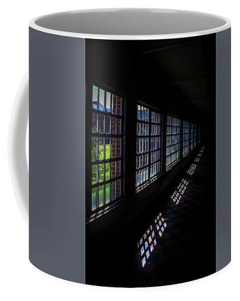 Orange Massachusetts Coffee Mug featuring the photograph Medfield State Hospital by Tom Singleton