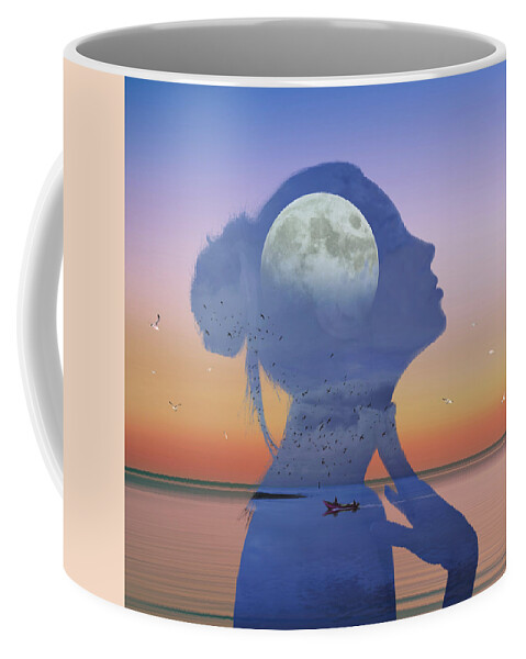 Dreams Coffee Mug featuring the digital art Melting Night by Alex Mir