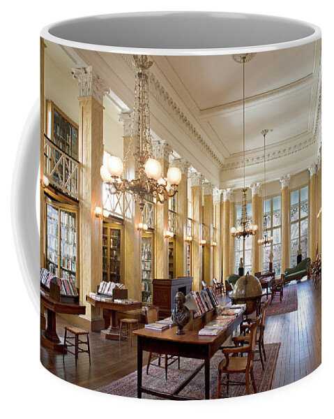 Athenaeum Of Philadelphia Coffee Mug featuring the photograph Members' Reading Room by Tom Crane