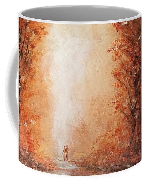 Couple Coffee Mug featuring the painting Memories Together by Karen Ferrand Carroll