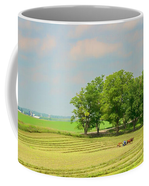 Canada Coffee Mug featuring the photograph Mennonite Farmers by Lenore Locken