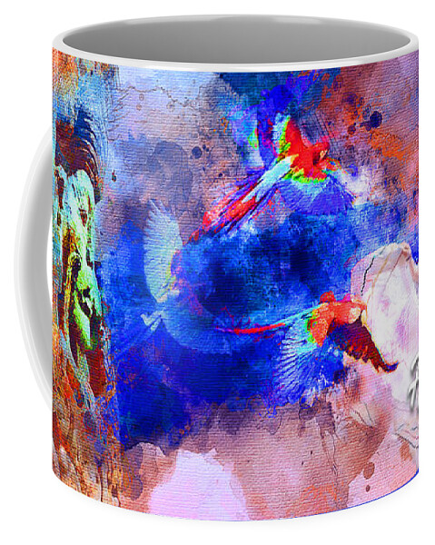 Watercolor Coffee Mug featuring the painting Mi Pais by Carlos Paredes Grogan