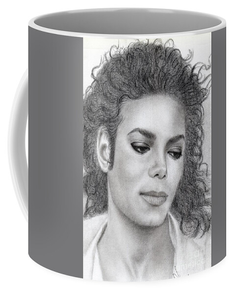 Artwork Done From My Heart Coffee Mug featuring the drawing Michael Jackson #Thirty-three by Eliza Lo
