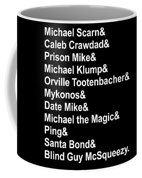 Dunder Coffee Mug featuring the drawing Michael Personas by Ludwig Van Bacon